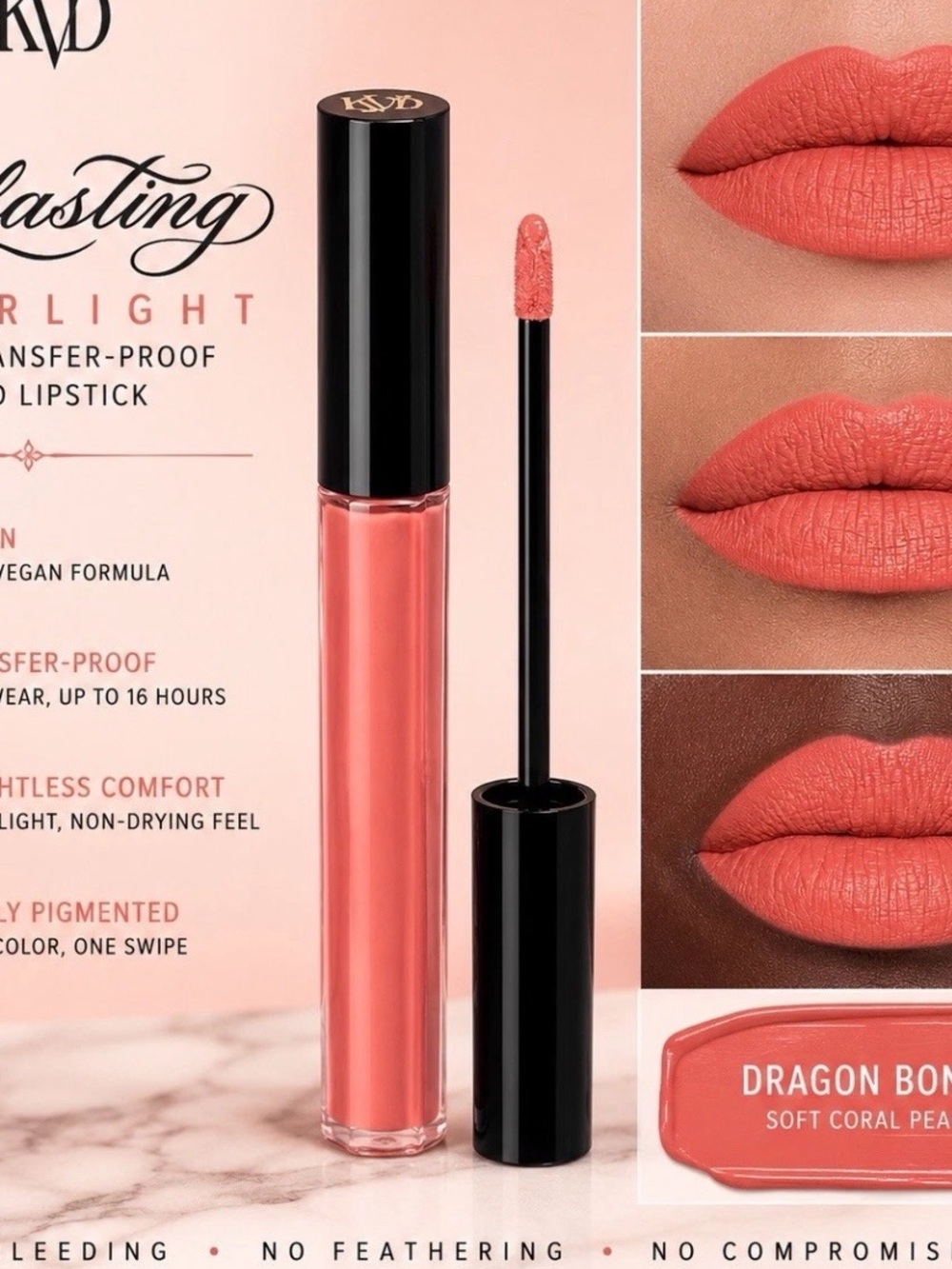 KVD Beauty Everlasting Hyperlight Liquid Lipstick “Dragon Bones 36” 0.23oz (7ml)